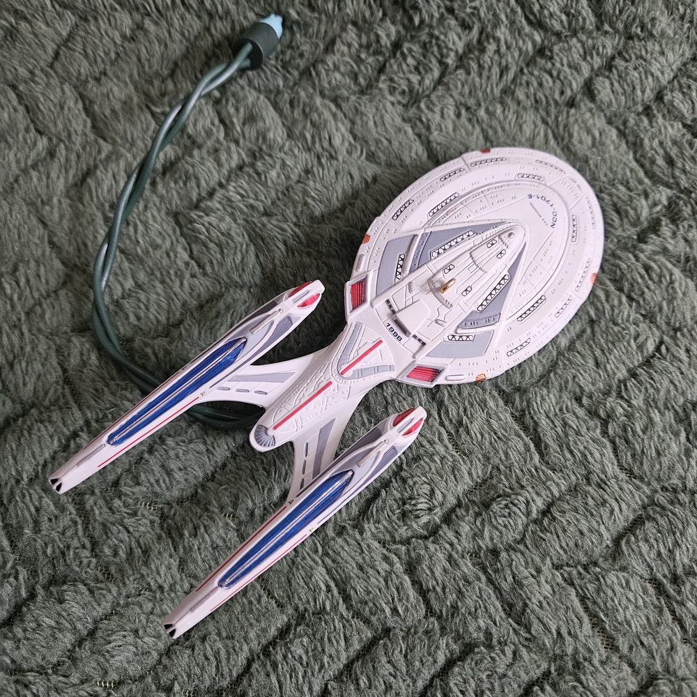 Hallmark Starship Ornament - White, Blue, Red